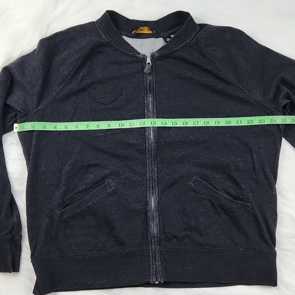 Harley-Davidson Women's Vintage Zip-Front Cardigan Sweater Black 99062-20VW 2XL - Picture 10 of 12